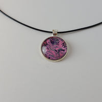 Pink, Purple, and Grey Round Pendant