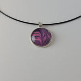 Pink, Purple, and Grey Round Pendant