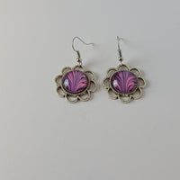 Pink, Purple, and Grey Earrings