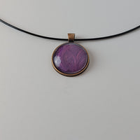 Pink, Purple, and Grey Round Pendant