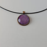 Pink, Purple, and Grey Round Pendant