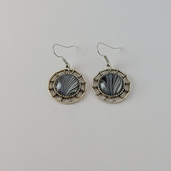 Black and White Earrings