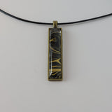 Black and Gold Rectangular Pendant