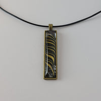 Black and Gold Rectangular Pendant