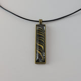 Black and Gold Rectangular Pendant
