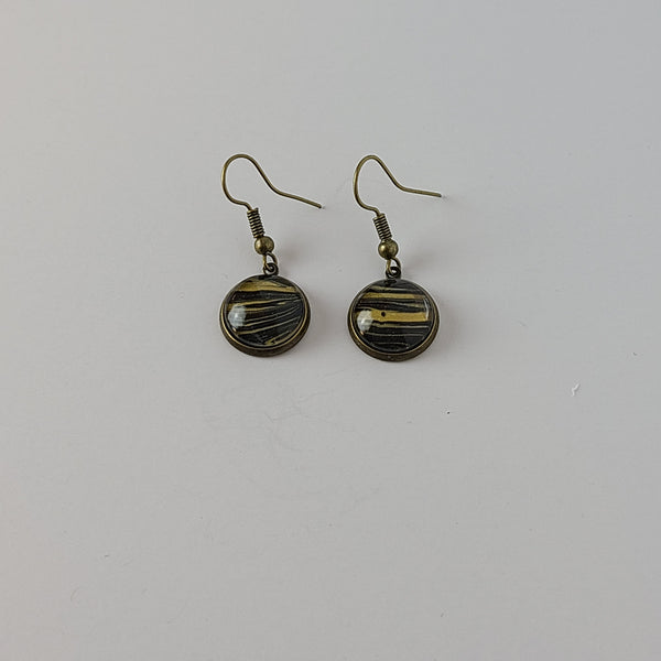Black and Gold Earrings