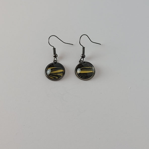 Black and Gold Earrings