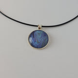 Blue, Purple, and Grey Round Pendant