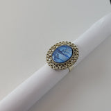 Blue and White Ring