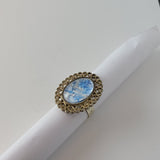 Blue and White Ring