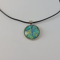 Blue, Green, and Yellow Round Pendant