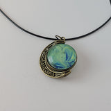 Blue, Green, and Yellow Large Double Pendant