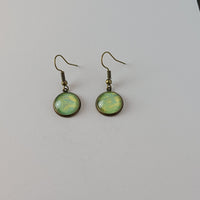 Blue, Green, and Yellow Earrings