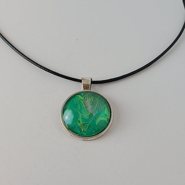 Green and Yellow Round Pendant
