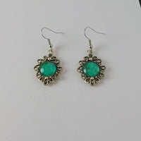 Green and Yellow Earrings