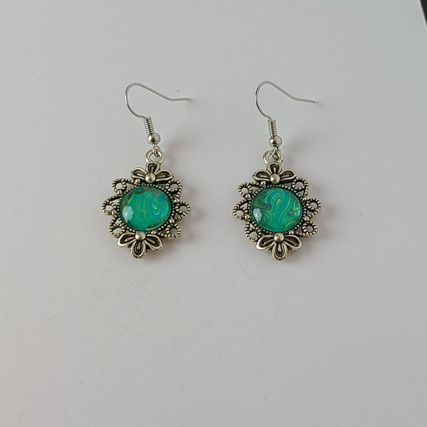 Green and Yellow Earrings
