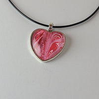 Red, Pink, and Glitter Heart-Shaped Pendant