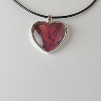 Red and Purple Heart-Shaped Pendant