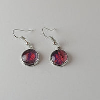 Red and Purple Earrings