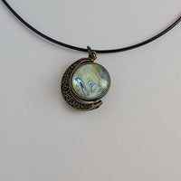 Blue, Green, and Yellow Small Double Pendant