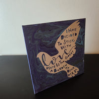 Blue, Purple, and Grey Art Canvas