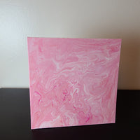 Pale Pink, White, and Glitter Art Canvas