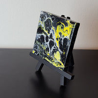 Black, White, and Yellow Art Canvas