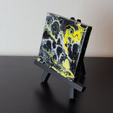 Black, White, and Yellow Art Canvas
