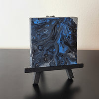 Blue, Black, and Grey Art Canvas