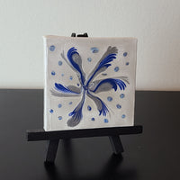 Blue and Silver Art Canvas