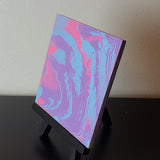 Blue, Pink, and Purple Art Wood