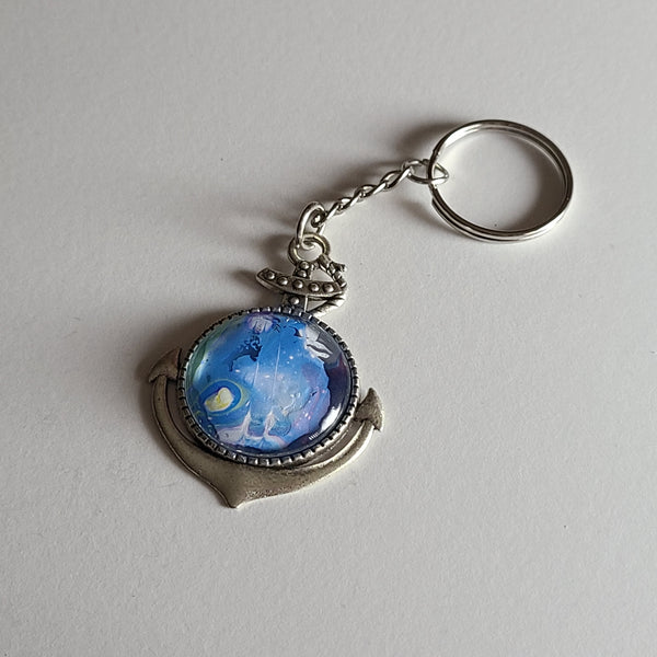 Galaxy Round Anchor Key Chain