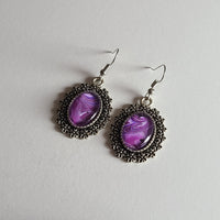 Purple and Burgundy Earrings