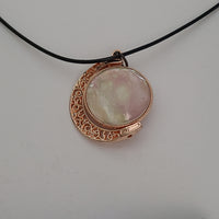 Pink, Green, and White Large Double Pendant
