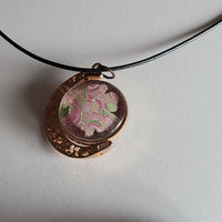 Pink, Green, and White Large Double Pendant