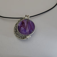 Galaxy, Purple and Burgundy Large Double Pendant