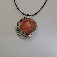 Green, Red, and Gold Large Double Pendant