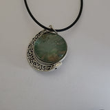 Green, Red, Orange, Brown, and Gold Large Double Pendant