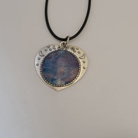 Galaxy Round Heart Pendant