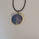 Galaxy Round Heart Pendant