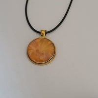 Orange, Yellow, and Gold Round Pendant