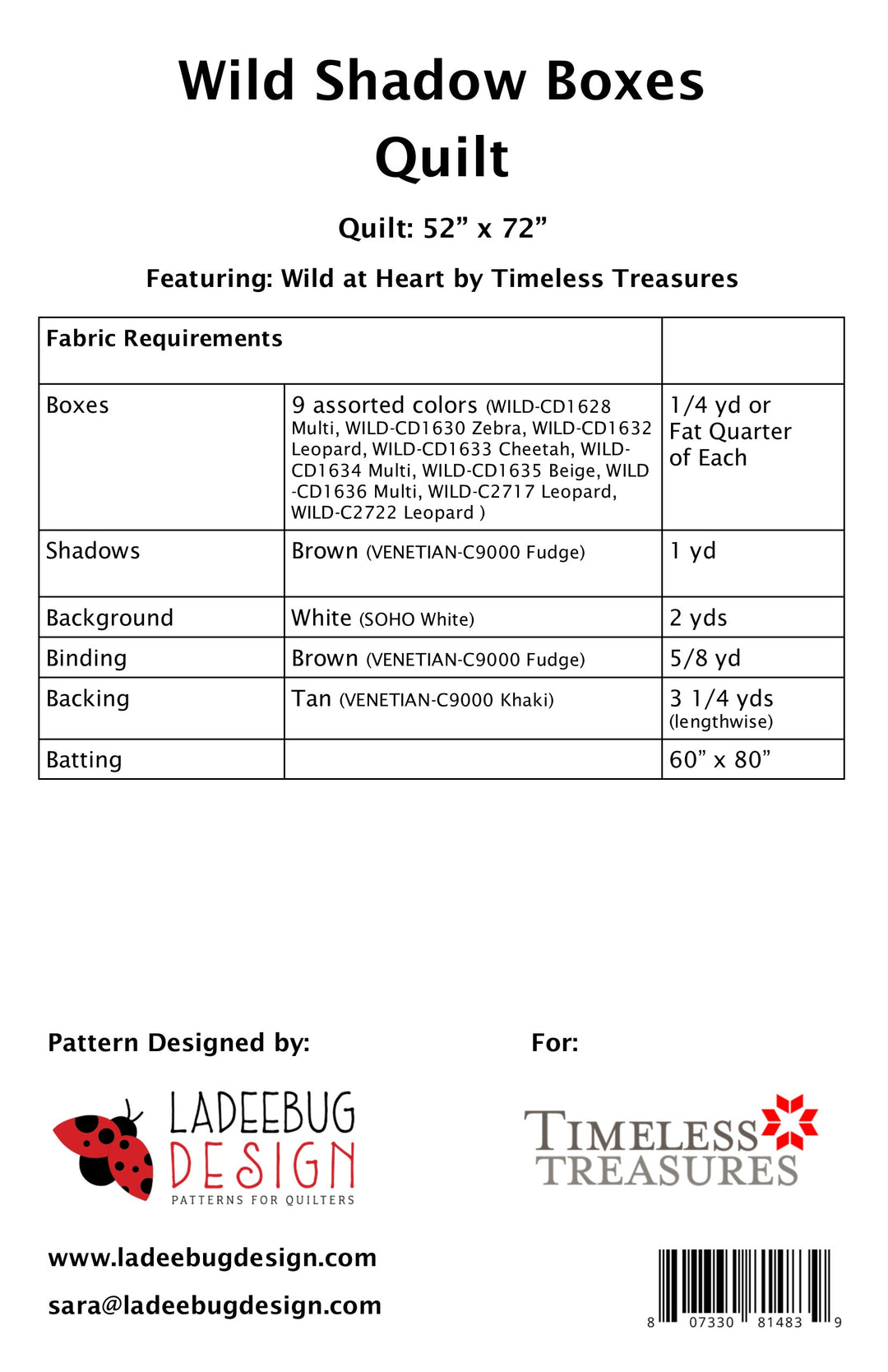 Wild Shadow Boxes – Ladeebug Design